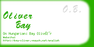 oliver bay business card